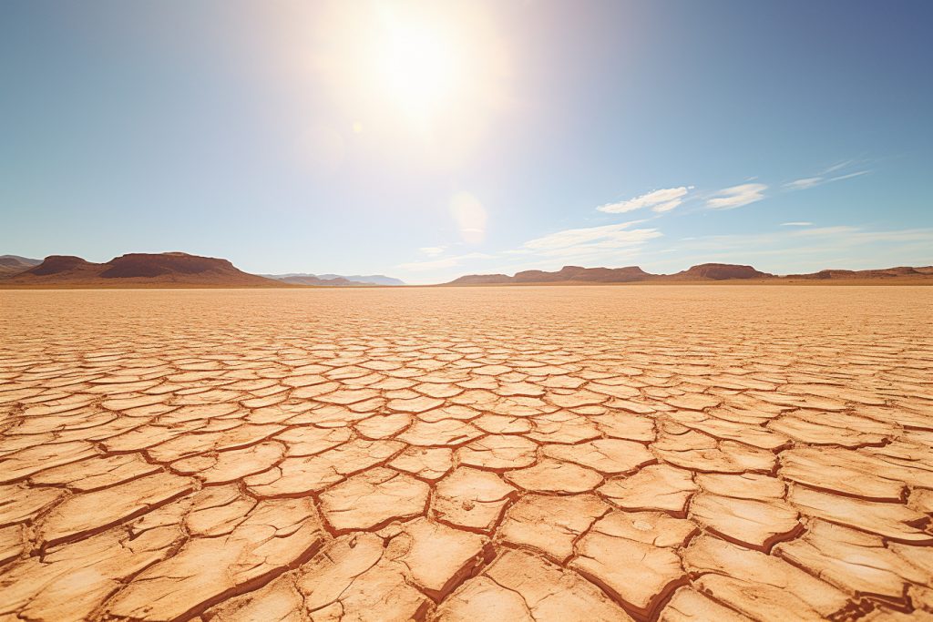 Une terre sèche à cause du changement climatique